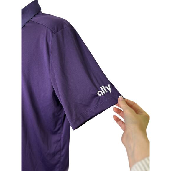 Trimark Mens Ally Embroidered Polo Shirt Dark Plum Purple Size Large Golf Polo - Picture 2 of 6